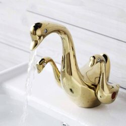 grifo lavabo cisne de oro