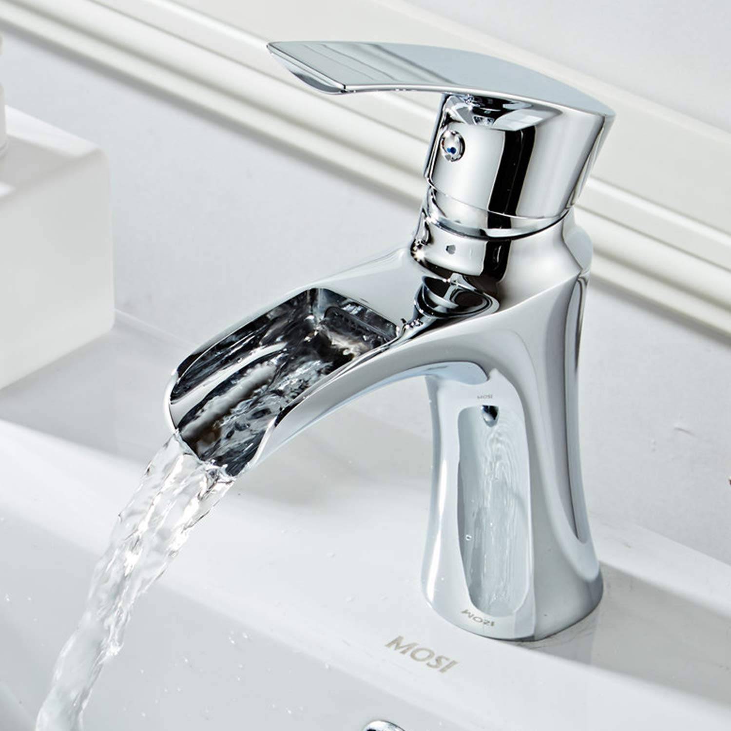 Grifo de ba/ño moderno con cascada LED de cristal de KunMai