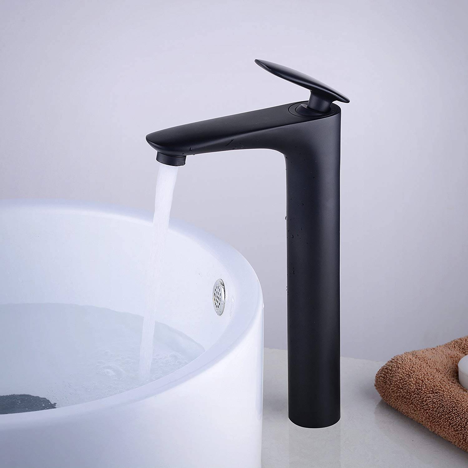 Iraza Grifo Lavabo Cascada Alta Monomando Grifer/ía de Ba/ño Grifo de Cuenca Cuarto de Ba/ño Cromado Estilo de Moderno Cromo